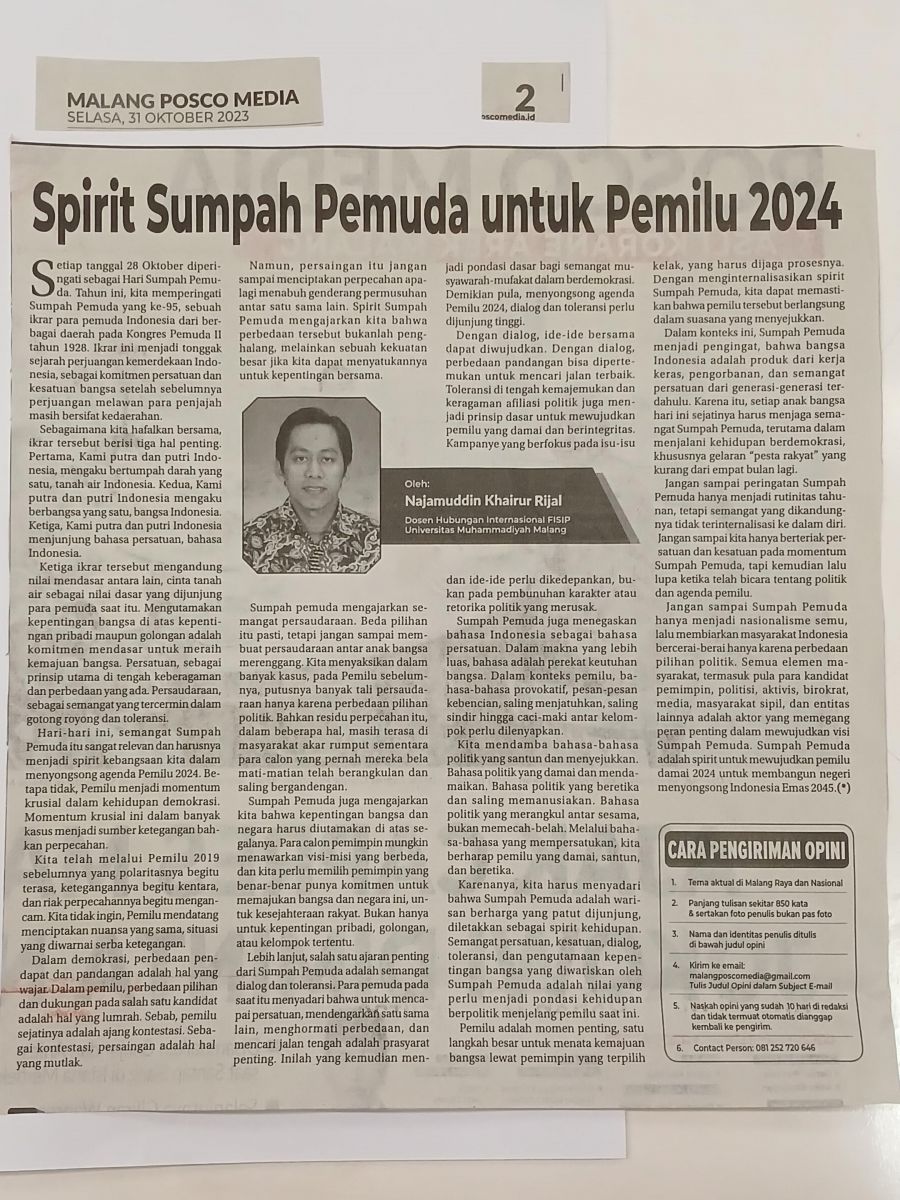 Spirit Sumpah Pemuda Untuk Pemilu 2024 Malang Posco Media UMM Dalam   WhatsApp Image 2023 10 31 At 09 35 36 